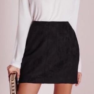 REFORMATION black suede mini skirt sz 8